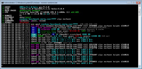 Using XMRig for Mining RandomX, RandomWOW and RandomXL on CPU
