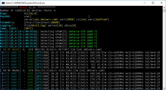 miniZ v1.5r Multi-Equihash Nvidia CUDA Miner with Improved Performance and Fixes