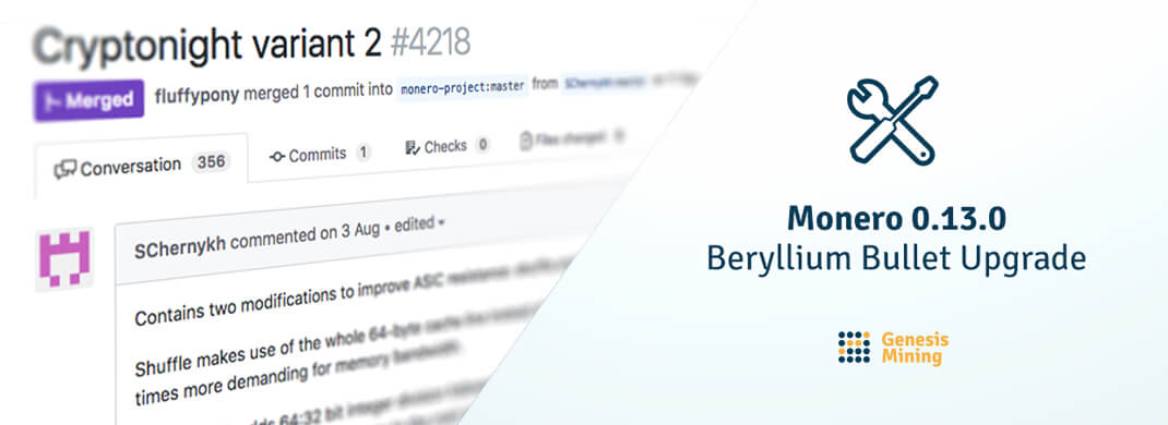 Monero 0.13.0 “Beryllium Bullet” Upgrade