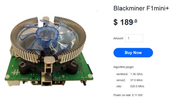 New Hash Altcoin Blackminer F1mini+ Single Chip FPGA Miner