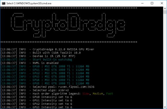 The Latest CryptoDredge v0.22.0 Nvidia GPU Miner With Support for X16Rv2 As Well