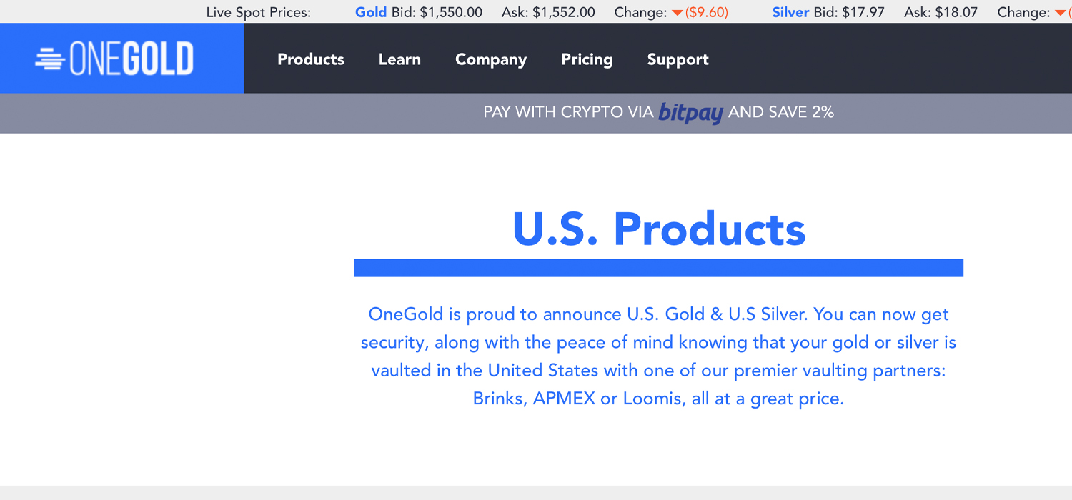 Online Bullion Marketplace Onegold Sees $50 Million in Crypto Payments Online Bullion Marketplace Onegold Sees $50 Million in Crypto Payments