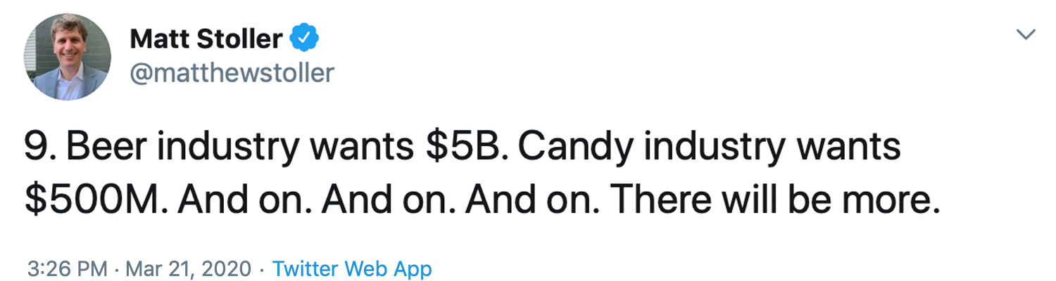 The Multi Trillion-Dollar Stimulus Package: These Are the US Corporations Begging for Bailouts