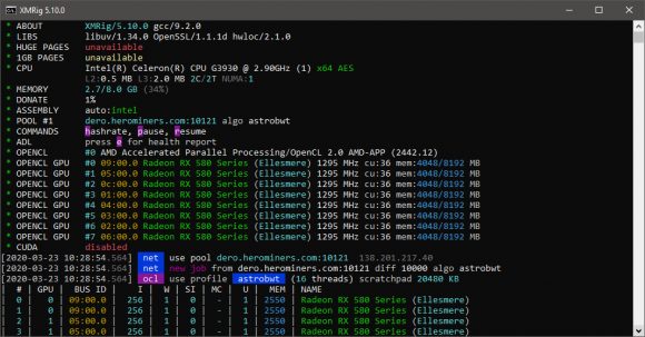 New XMRig 5.10.0 Miner With AstroBWT AMD GPU Mining