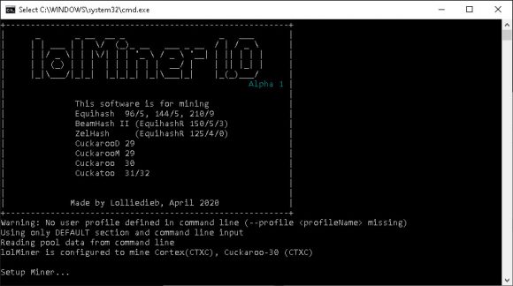 New lolMiner 1.0 alpha 1 OpenCL Miner With Support for Cuckaroo-30 for Cortex (CTXC)
