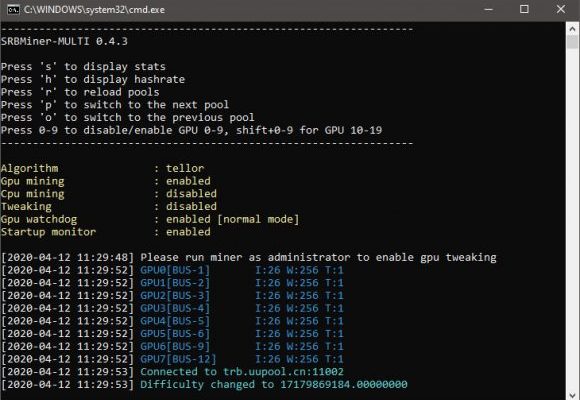 New SRBMiner-MULTI Miner 0.4.3 With Tellor (TRB) Support