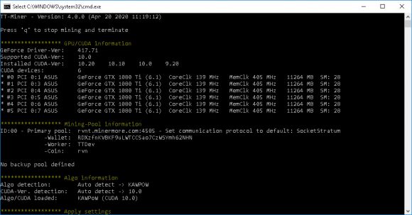TT-Miner 4.0.0 Nvidia GPU Miner With KAWPOW Support And More