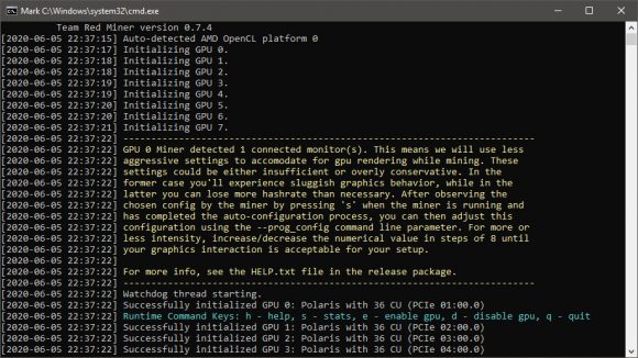 Team Red Miner 0.7.4 Addressing 4GB VRAM GPUs Support for Ethash