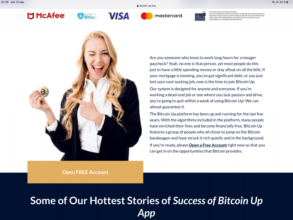 The Tell Tale Signs of a Scam Crypto Website: Bitcoin-Up.Live The Tell Tale Signs of a Scam Crypto Website: Bitcoin-Up.Live