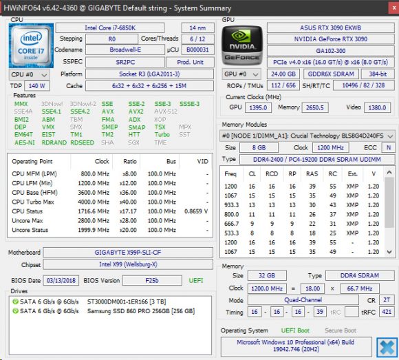 HWInfo 6.42 Shows GDDR6X Memory Temperature on Nvidia RTX 30 Series GPUs