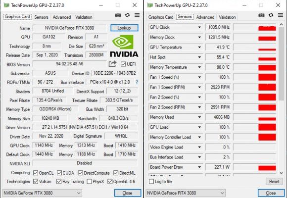 TechPowerUp GPU-Z 2.37.0 With Nvidia GDDR6X Memory Temperature Monitoring