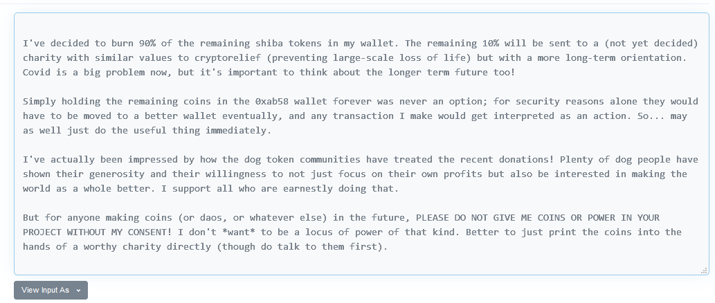 Ethereum's Vitalik Buterin Burns $6.6 Billion Worth of Shiba Inu Tokens Ethereum's Vitalik Buterin Burns $6.6 Billion Worth of Shiba Inu Tokens