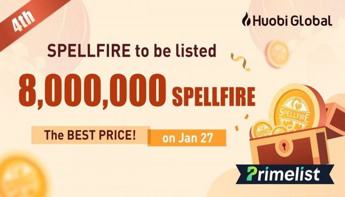 Spellfire to Huobi Primelist on January 27th