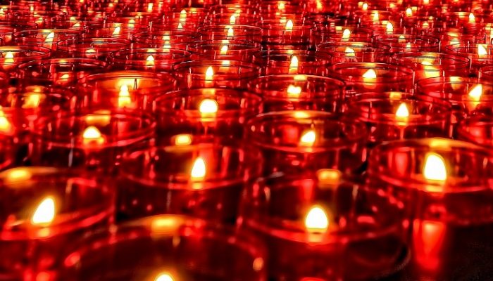 ARK, dozens of red candles