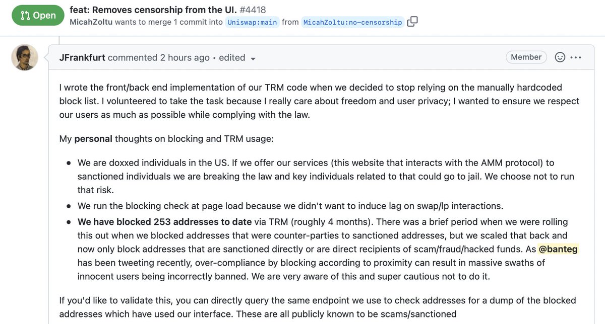 Uniswap Censors 253 Crypto Addresses Blacklisted for Crime, Sanction Associations Uniswap Censors 253 Crypto Addresses Blacklisted for Crime, Sanction Associations