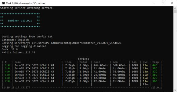 New BzMiner v13.0.1 GPU Miner With Support for NEXA Mining is Now Available