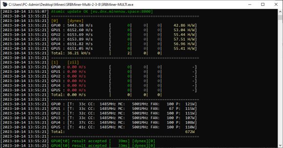 Mandatory Upgrade for Dynex (DNX) Miners Using SRBMiner-MULTI v2.3.7 to 2.3.8