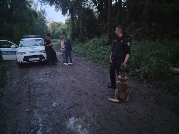 The Croatian border. where officers were serious but friendly